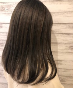 髪質改善ストレート×ベージュカラー