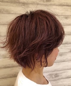 カジュアルショート×パープル